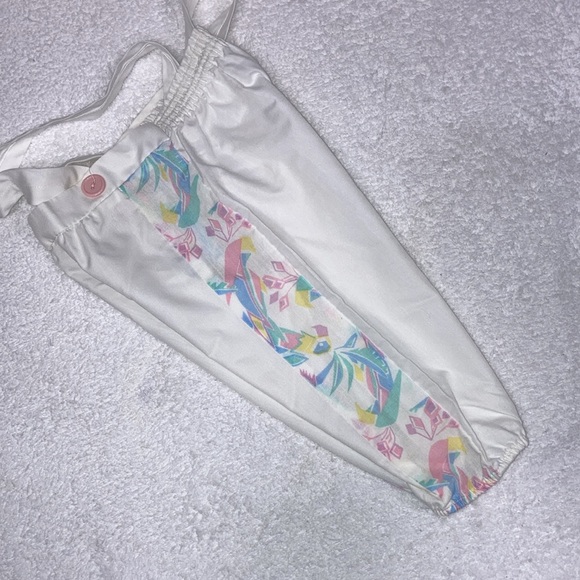 Vintage 80’s tropical side stripe overalls 12m - Picture 6 of 9